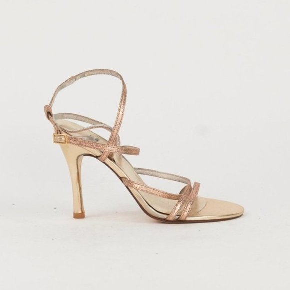 Stuart Weitzman Gemex Sahara Glitter Strappy Sandals - Picture 1 of 6